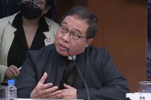 Cocopea President Fr. Albert Delvo. Screengrab from Senate Public Hearing of the Committee on Constitutional Amendments and Revision of Codes