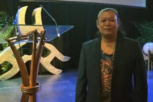Poet Santiago B. Villafania after a Philippine Center of International PEN event at the Cultural Center of the Philippines in Pasay City in October 2023. PHOTO FROM VILLAFANIA'S FACEBOOK ACCOUNT