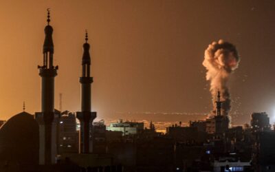 Smoke billows during Israeli bombardment in Rafah on the southern Gaza Strip on February 6, 2024 amid ongoing battles between Israel and the Palestinian militant group Hamas. (Photo by Mahmud Hams / AFP)