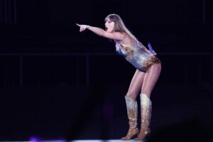 US singer Taylor Swift performs on stage during a concert as part of her Eras World Tour in Sydney on February 23, 2024.
DAVID GRAY / AFP
