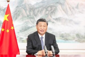 SAVING THE WETLANDS Chinese President Xi Jinping delivers a speech via video at the opening ceremony of the 14th Meeting of the Conference of the Contracting Parties to the Ramsar Convention on Wetlands held in Wuhan, central China's Hubei Province on Saturday, Nov. 5, 2022. XINHUA PHOTO