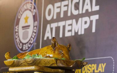 Philippines Sets Guinness Record for Most Pork Dishes Served WORLD RECORD The Philippines set a Guinness World Record for the most number of pork dishes displayed and served during the opening ceremonies of the 2024 Hog Festival at the Araneta Center in Quezon City on Friday, March 1, 2024. The National Federation of Hog Farmers Inc. spearheaded the attempt with the support of (not in photo) Sen. Cynthia Villar, Quezon City Mayor Josefina ‘Joy’ Belmonte, and Agriculture Secretary Francisco Tiu Laurel Jr. Guinness set the record to beat at 300. PHOTO BY JOHN ORVEN VERDOTE