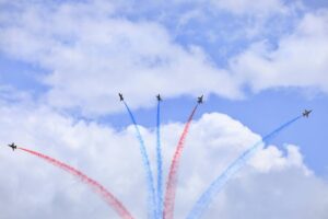 SPECTACLE Filipino and South Korean Black Eagle pilots show off in Clark Air Base in Pampanga Sunday. CONTRIBUTED PHOTO
