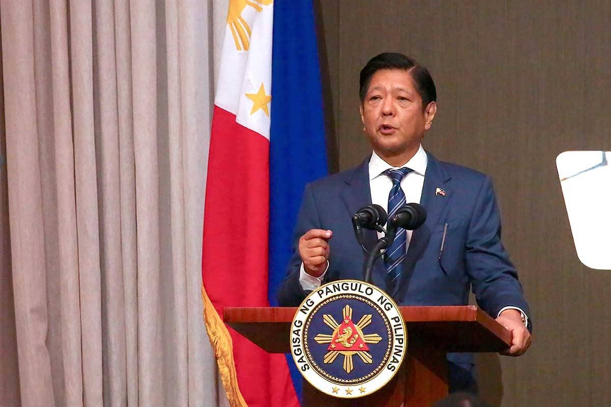 Firm stance President Ferdinand Marcos Jr. talks during the Philippine Business Forum at the Asean-Australia Special Summit in Melbourne, Australia, on Monday, March 4, 2024.CONTRIBUTED PHOTO