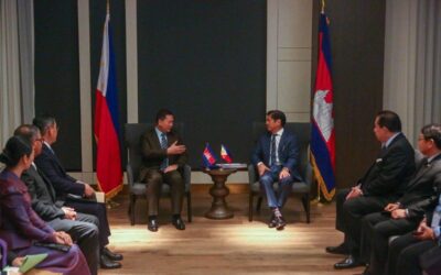 Boosting Rice Trade and Addressing Double Taxation: Marcos and Cambodia PM Discuss Collaborations President Ferdinand Marcos Jr. meets with Cambodian Prime Minister Hun Manet for a bilateral meeting in Melbourne, Australia on Monday, March 4, 2024. Joining them are House Speaker Martin Romualdez, National Security Adviser Eduardo Año, Communications Secretary Cheloy Garafil, Armed Forces Chief of Staff Romeo Brawner Jr. and other officials. PPA POOL / NOEL B. PABALATE