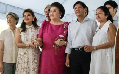 TOGETHER President Ferdinand Marcos Jr., together with his family, celebrates Mass for his late father, former president Ferdinand E. Marcos Sr., at the Libingan ng mga Bayani in Taguig City on All Saints’ Day, November 1. Also present are former first lady Imelda Marcos, Sen. Maria Imelda Josefa ‘Imee’ Marcos, Irene Marcos-Araneta, First Lady Marie Louise ‘Liza’ Araneta-Marcos and presidential sons Simon and Vincent. MALACAÑANG PHOTO