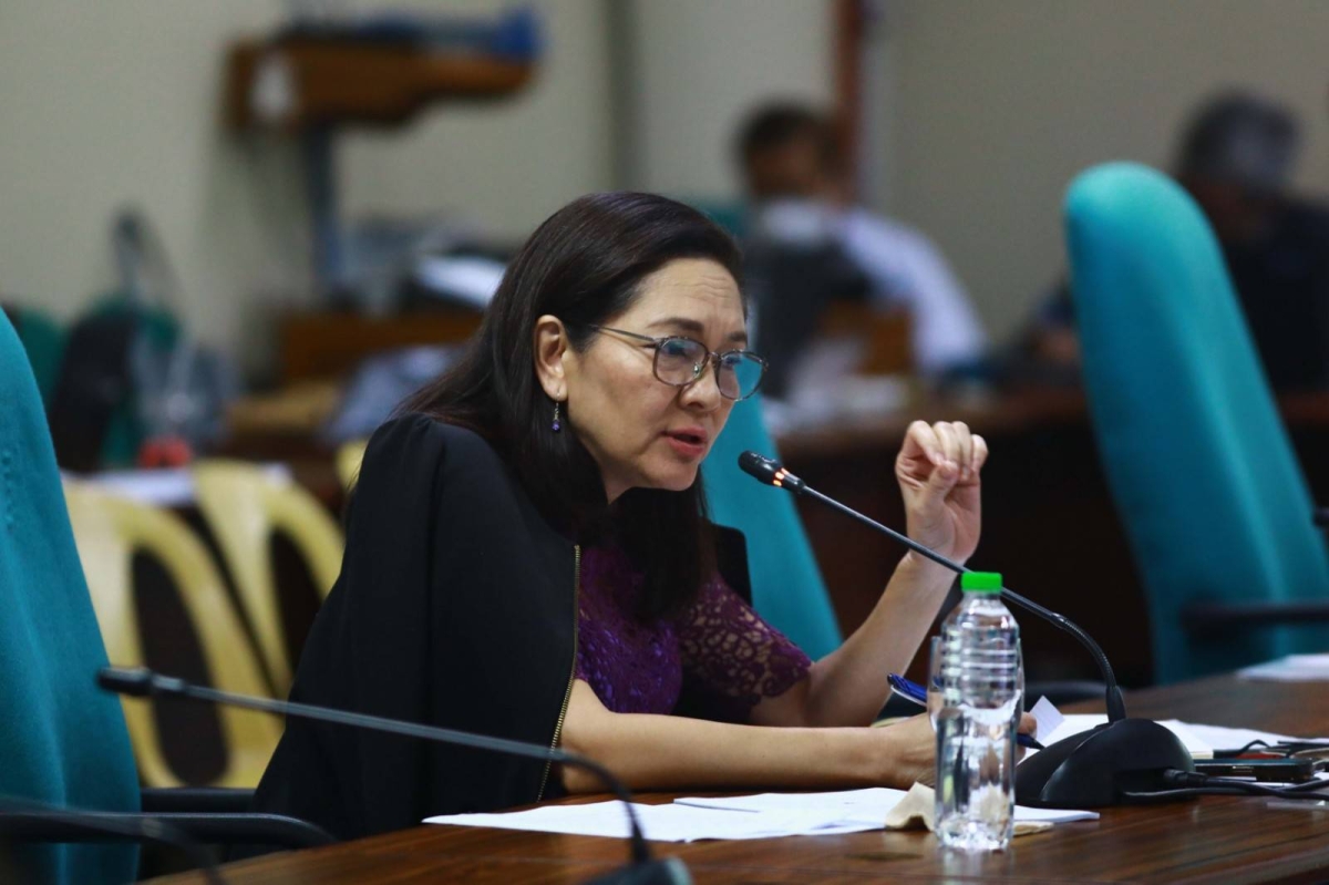Alias Amanda and alias Jerome testify before the Senate Committee on Women, Children Family Relations and Gender Equality investigating allegations of human trafficking and sexual abuse by Pastor Apollo Quiboloy, leader of the Kingdom of Jesus Christ (KJOC), at the Senate on Tuesday, Jan. 23, 2024. Quiboloy was a 'no show' and was instead represented by a lawyer. Sen. Ana Theresia 'Risa' Hontiveros, committee chairman, issued a subpoena to Quiboloy to attend the next hearing. PHOTO BY MIKE ALQUINTO