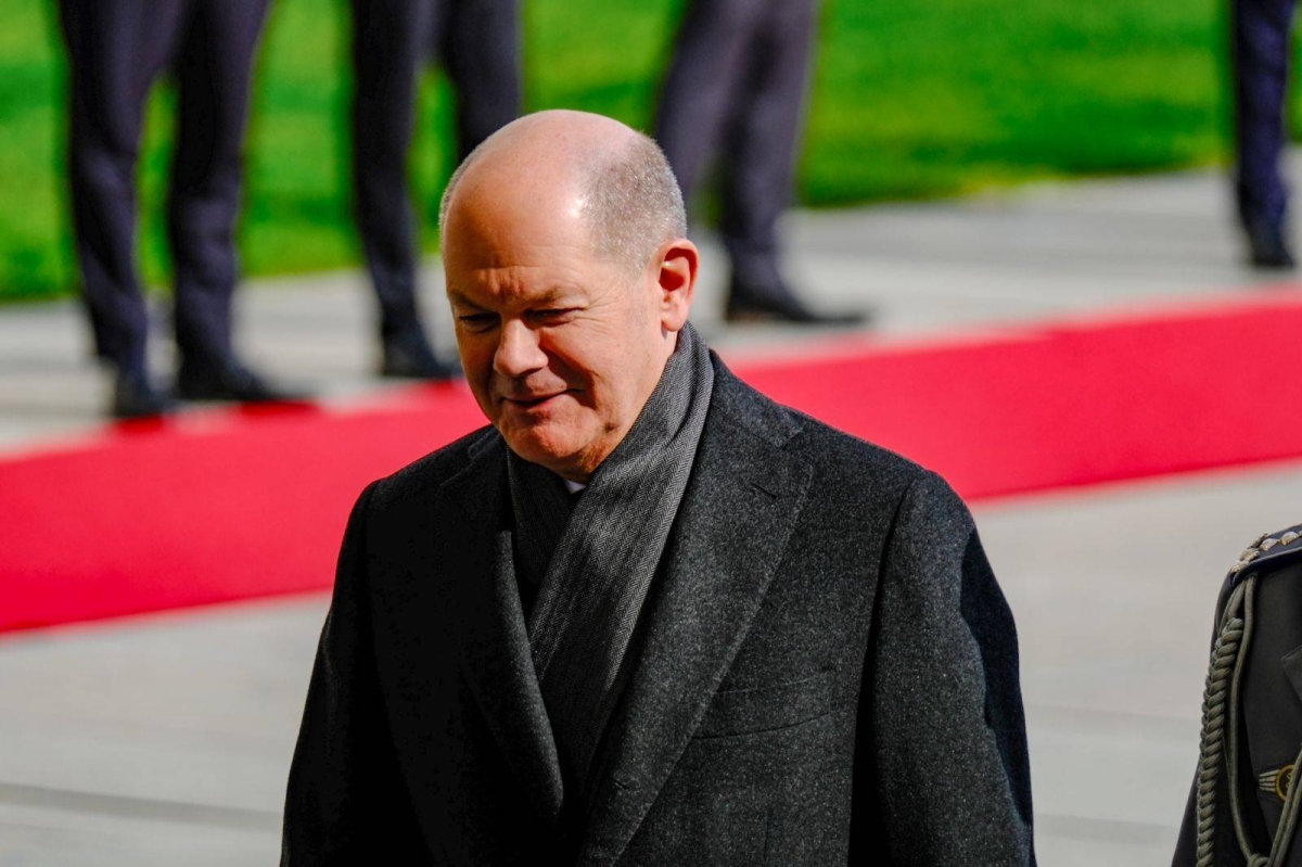 President Ferdinand Marcos Jr., receives arrival honors from the German Chancellor Olaf Scholz at The Chancellery, Berlin, for the official start of the President's working visit to Germany on Tuesday, March 12, 2024. Photo by Yummie Dingding/ PPA Pool