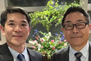 Incoming Japanese Ambassador Endo Kazuya (left) with his predecessor Koshikawa Kazuhiko CONTRIBUTED PHOTO