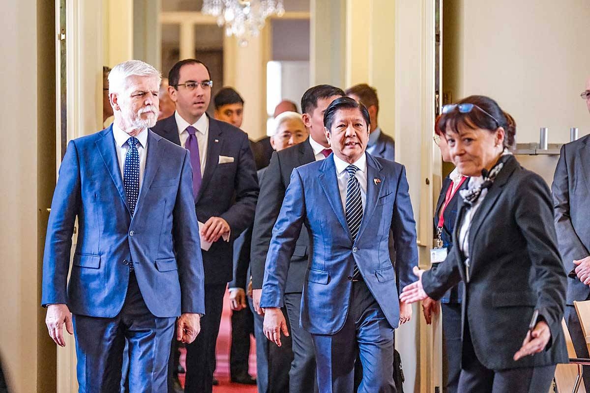 ALL BUSINESS President Ferdinand Marcos Jr. meets with Czech leaders at the Philippine-Czech Republic Business Forum at Czernin Palace, Prague, Czech Republic, on the sidelines of his state visit on Friday, March 15, 2024. During the event, President Marcos and Czech Republic President Petr Pavel witnessed the signing of memoranda of understanding (MoU) in the semiconductor, IT-BPM sectors, among others. PHOTO BY YUMMIE DINGDING/ PPA POOL