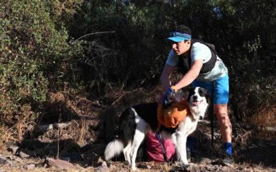 PLOGGING Sportsman and lawyer Gonzalo Chiang and his pet Sam pick up plastic bottles during a plog run at Cerro San Cristobal in Santiago on Tuesday, March 12, 2024. It is still dark, but Chiang and his dog are out jogging and collecting rubbish in Santiago’s largest park. Chiang, 38, is on an individual quest to promote the practice of ‘plogging’ — picking up garbage while on the run — in a country where recycling lags far behind the Latin American average. AFP PHOTO