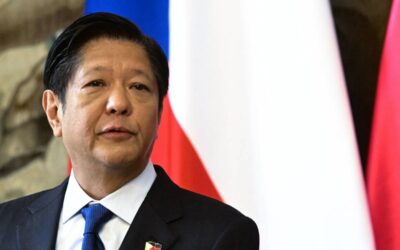 President of the Philippines Ferdinand Marcos addresses a joint press conference with the Czech President after their meeting at Prague Castle on March 14, 2024 in the Czech capital.
Michal Cizek / AFP