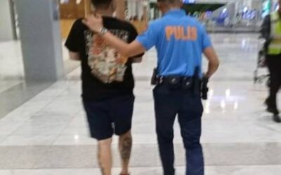 Alvin Juvert Rojo was taken to the PNP - Aviation Security Unit office at NAIA Terminal 2 after drugs were found in his possession. CONTRIBUTED PHOTO