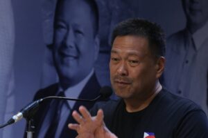 Sen. Joseph Victor  Ejercito bares alleged kickbacks from the Tupad program of the Department of Labor and Employment (DoLE) in San Juan City. The program seeks to provide financial aid to displaced or vulnerable workers. PHOTOS BY RENE H. DILAN