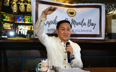 Senator Francis Tolentino explains to media the new Maritime Zone Law during the weekly "Kapihan sa Manila Bay" on February 28, 2024. The new law, which establishes the Philippine Maritime Zones in compliance with the UN Convention on the Law of the Sea and the 2016 Arbitral Ruling, sets the archipelagic boundaries, the country's internal waters and exclusive economic zones over which the Philippine government exercises sovereignty and jurisdiction. PHOTOS BY MIKE ALQUINTO
