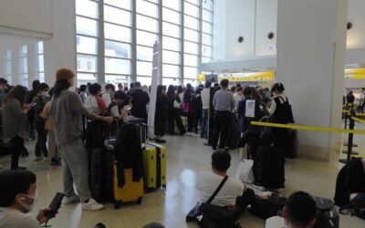LGUs Commended for Swift Response to Tsunami Alert in the Philippines People crowd due to tsunami warning at Naha Airport in Naha, Okinawa prefecture on April 3, 2024. PHOTO BY JIJI PRESS/ AFP