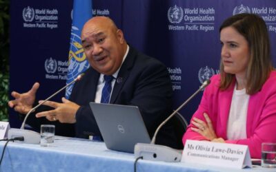 Dr. Saia Ma'u Piukala, World Health Organization (WHO) Western Pacific Regional director (left), says there is a 'huge immunization gap' during the Covid-19 pandemic that led to an increase in the incidence of diseases such as measles and pertussis in the region, especially in the Philippines. With Piukala at the press conference on Friday, April 5, 2024 was Olivia L. Davies, WHO communications manager. Also present were Dr. Babatunde Olowukure, regional emergencies director; Dr. Rui Paulo de Jesus, WHO Philippines representative; and Dr. Rajendra Yadav, Integrated Communicable Diseases coordinator, who also shared their thoughts on the pandemic and its effects on children's immunization.
PHOTOS BY RENE H. DILAN