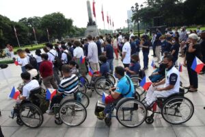 Persons with disabilities join the celebration of the 44th National Disability Prevention and Rehabilitation Week on July 18, 2022. PHOTO BY RENE H. DILAN