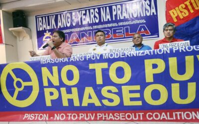 Drivers and operators of two jeepney organizations announce a transport strike on Monday, April 15, 2024. In a press conference at the University of the Philippines Diliman in Quezon City on Thursday, April 11, the Pagkakaisa ng mga Samahan ng Tsuper at Opereytor Nationwide (PISTON) and Samahang Manibela Mananakay at Nagkaisang Terminal ng Transportasyon (Manibela) said the strike was in response to President Ferdinand Marcos Jr.’s pronouncement that there will be no extension on the franchise consolidation deadline on April 30. PHOTOS BY ISMAEL DE JUAN