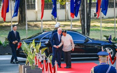Marcos Meets New Zealand Prime Minister Luxon in Malacañang LUXON IN MANILA President Ferdinand Marcos Jr. welcomes New Zealand Prime Minister Christopher Luxon at Malacañang on Thursday, April 18, 2024. Luxon will be in the country until Saturday, April 20, for an official visit. PPA POOL