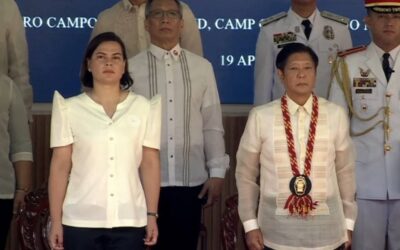 “Marcos and Duterte Share Stage at PNPA Rites Amid Rift with First Lady” sara marcos
