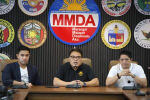 GRACE PERIOD Metropolitan Manila Development Authority (MMDA) Acting Chairman Romando S. Artes answers questions during a press conference at the MMDA office in Pasig City on Friday, April 19, 2024. Artes said they would abide by President Ferdinand Marcos Jr.'s order to suspend fines against e-vehicles on national roads and to implement a one month grace period to educate the drivers on alternative routes. PHOTOS BY ISMAEL DE JUAN