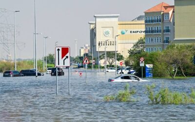 DFA Provides Aid for OFWs Affected by UAE Floods Cars are stranded on a flooded street in Dubai following heavy rains, on April 19, 2024. Giuseppe CACACE / AFP