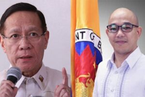 Former Health secretary Francisco Duque and former Budget undersecretary Lloyd Christopher Lao