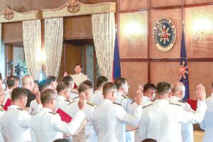 OATH-TAKING Military officers take their oath before President Ferdinand Marcos Jr. on May 13, 2024. CONTRIBUTED PHOTO