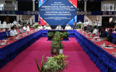 President Marcos Jr. Calls for a “Stronger” Philippine Air Force Command conference President Ferdinand Marcos Jr. leads the Philippine Airforce Command Conference in Villamor Airbase, Pasay City on Monday, May 13, 2024. He is joined by Executive Secretary Lucas Bersamin, Special Assistant to the President Anton Lagdameo, Defense Secretary Gilberto Teodoro, AFP chief Romeo Brawner Jr., PAF chief Stephen Parreño, PCG Commandant Ronnie Gil Galvan, and Army Commanding General Roy Galido, among others. PHOTOS BY RENE DILAN