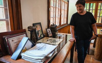 “The Elusive Pursuit of Justice: The Gerry Ortega Murder Case and the Fight Against Impunity” This photo taken on April 19, 2024 shows Patty Ortega, widow of slain Philippine environmental activist and radio host Gerry Ortega, looking at the photos and and paraphernalia related to her late husband at their home in Puerto Princesa in Palawan. After Philippine environmental activist and radio host Gerry Ortega was shot dead on the tropical island of Palawan, his family and friends were confident there was enough damning evidence to convict the alleged mastermind. But more than 13 years later, the man accused of ordering the hit, former provincial governor Joel Reyes, is still on the run, while his brother, who was also implicated, is a mayor.
JAM STA ROSA / AFP