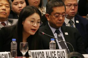 ‘SHE’ Bamban, Tarlac Mayor Alice Guo reiterates that she is a Filipino and denies insinuations that she is a spy for China during a hearing by the Senate Committee on Women on May 22, 2024 that tackled the veracity of her identity. PHOTO BY RENE H. DILAN