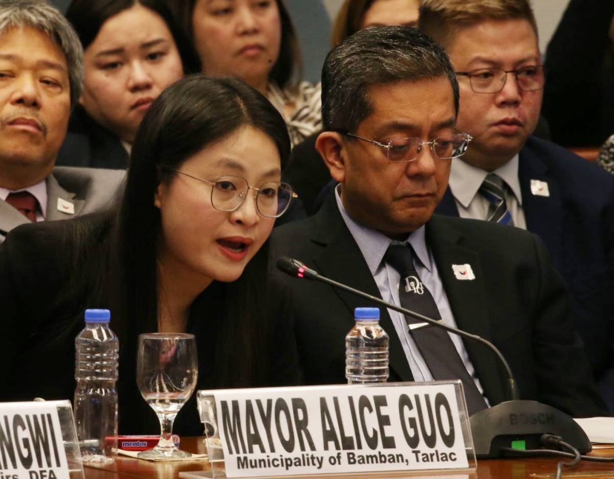 ‘SHE’ Bamban, Tarlac Mayor Alice Guo reiterates that she is a Filipino and denies insinuations that she is a spy for China during a hearing by the Senate Committee on Women on May 22, 2024 that tackled the veracity of her identity. PHOTO BY RENE H. DILAN