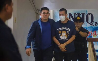 Suspension of License in Makati City Road Rage Incident UNDER ARREST Gerard Raymond Talusan Yu (middle), the prime suspect in the Edsa- Ayala shooting incident on May 28, 2024 was presented to the media at Camp Crame on May 29. PHOTOS BY JOHN ORVEN VERDOTE