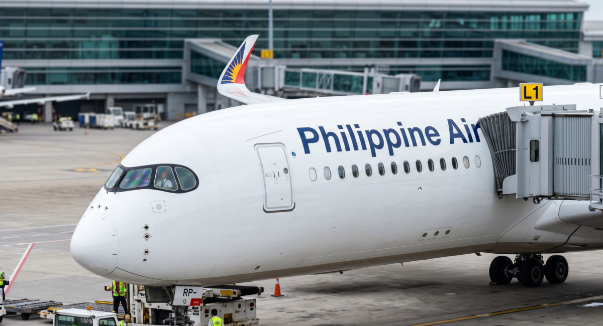 image of of a plane from Philippine Airline